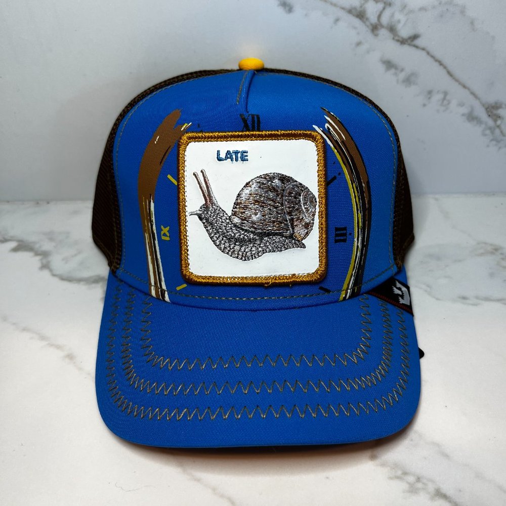 NEW Goorin Brothers Farm Trucker Hat - SNAIL "LATE"